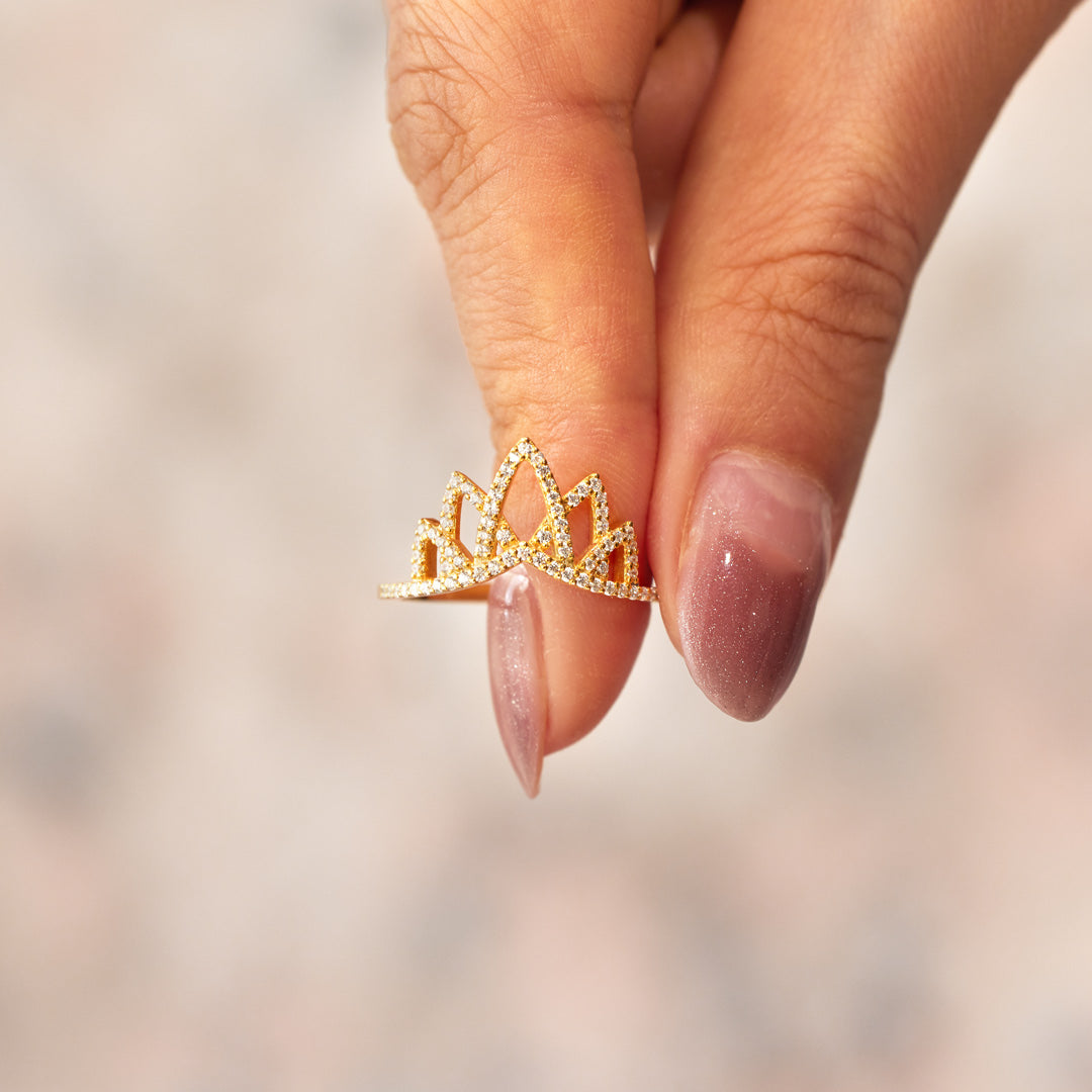 Broken But Survived Hollow Out Crown Ring