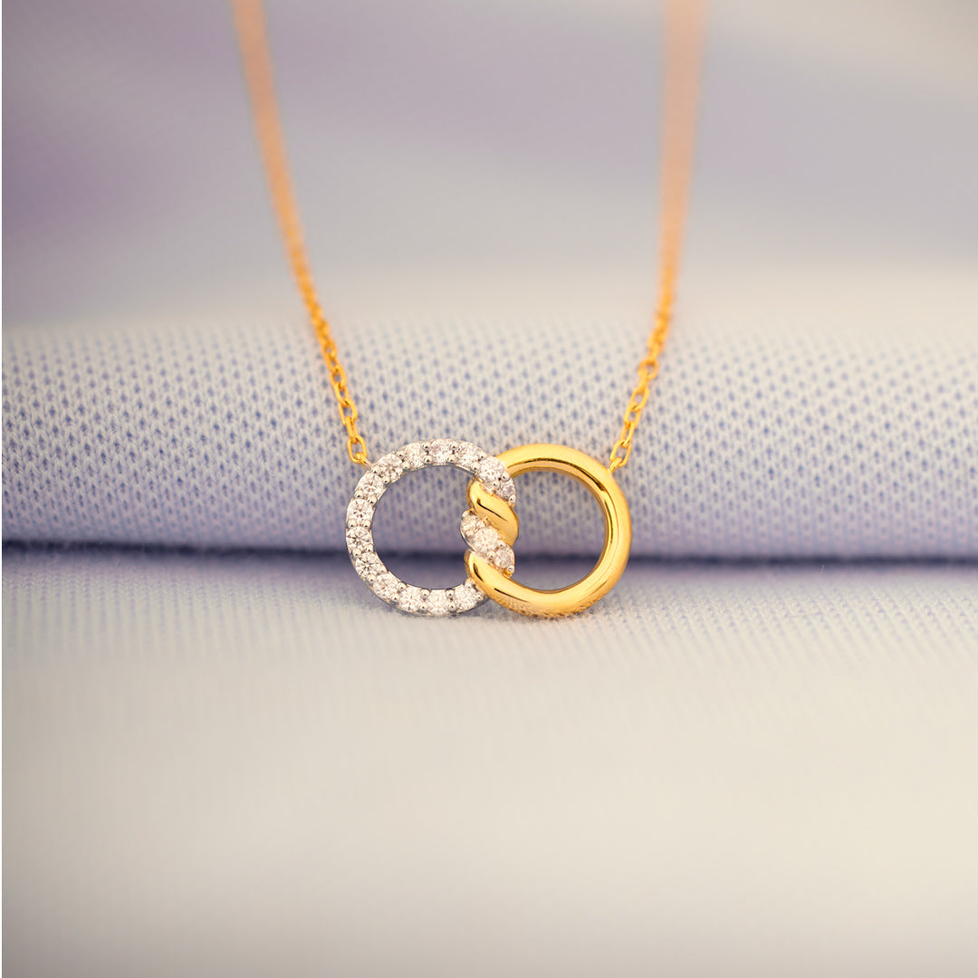 Mother & Daughter Two Tone Knitted Necklace