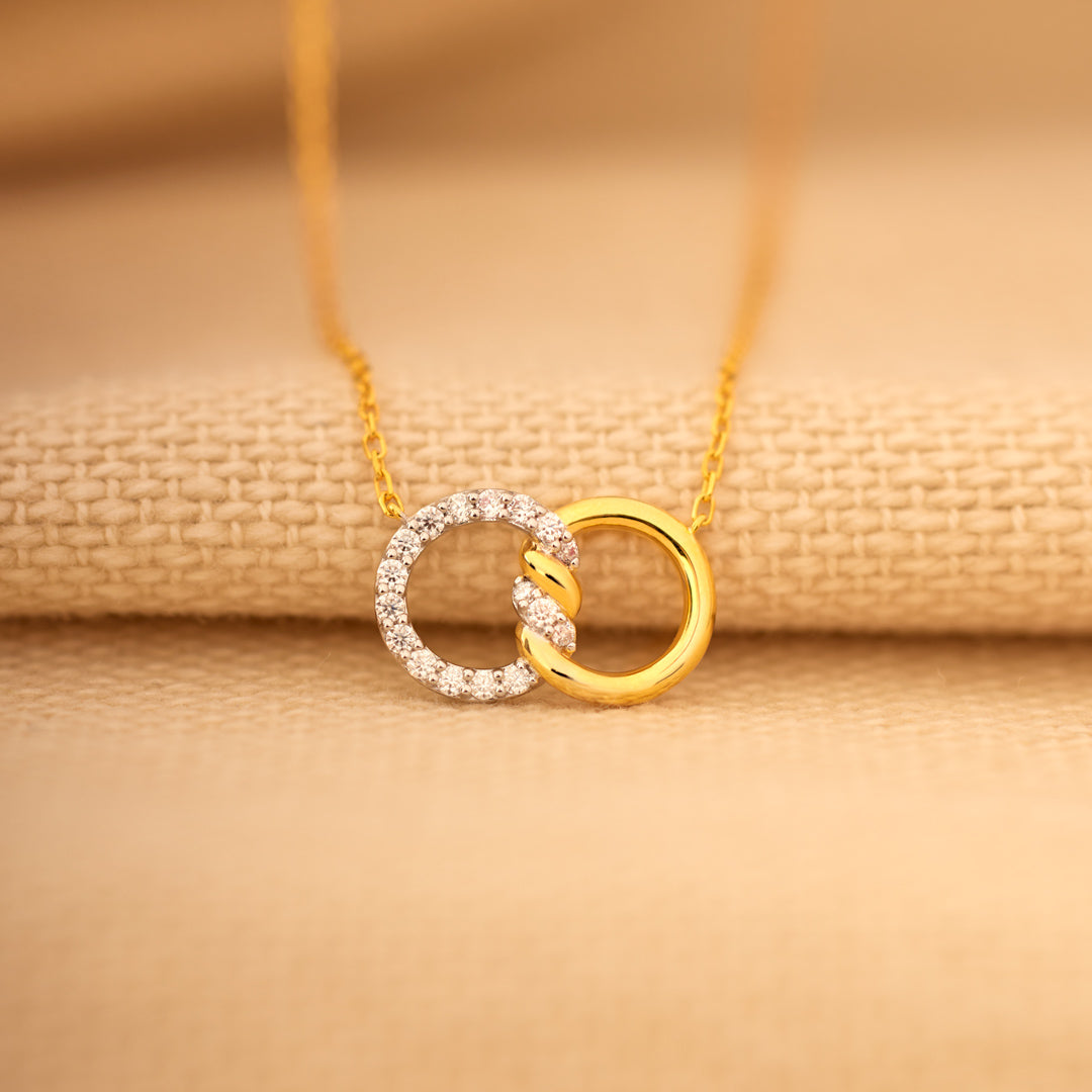 Mother & Daughter Two Tone Knitted Necklace