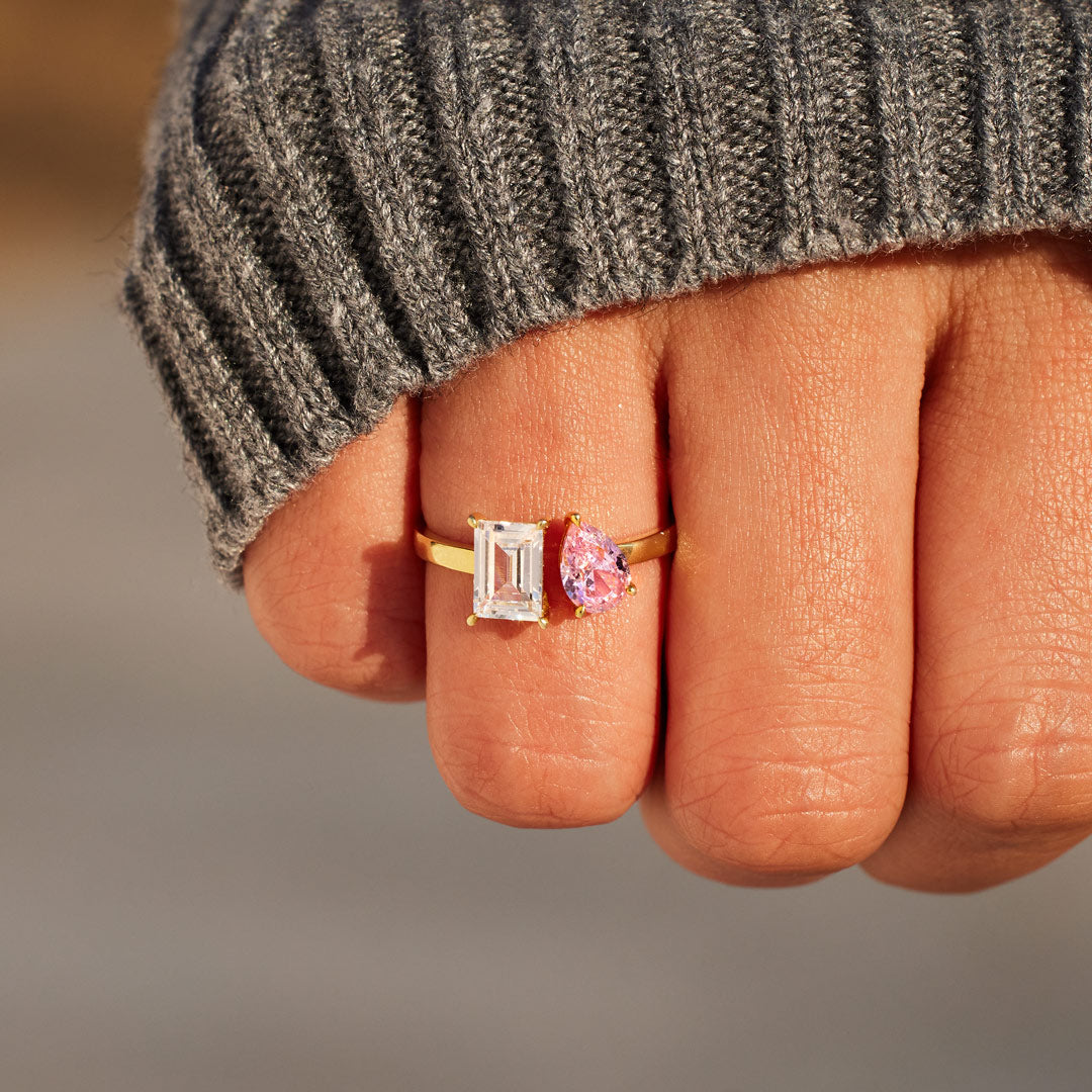Always & Forever Two Birthstone Toi et Moi Ring