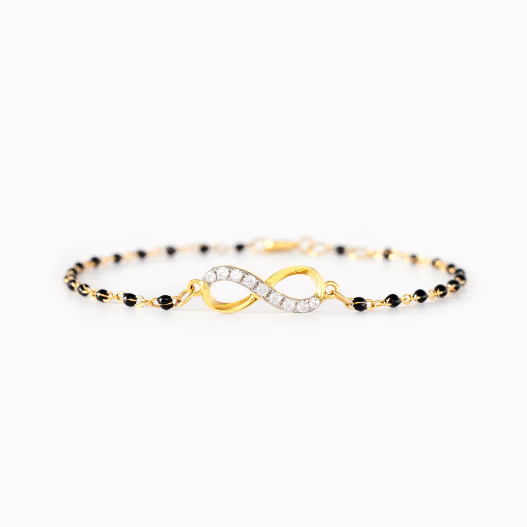 My Small Circle Of Female Friends Golden Infinity Beaded Bracelet
