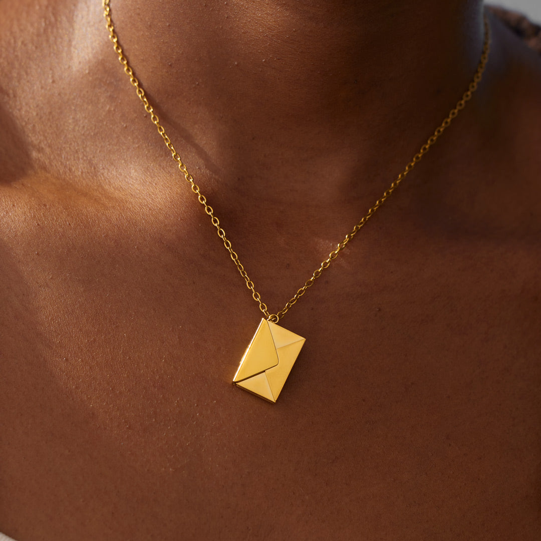 Forever My Boo Hidden Message Letter Necklace