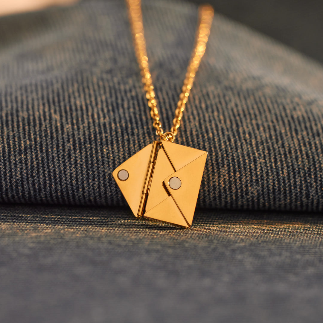 Forever My Boo Hidden Message Letter Necklace