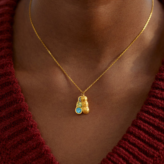 Peanut Sisters 1-5 Birthstone Peanut Necklace
