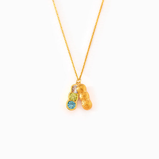 We Are Besties 1-5 Birthstone Peanut Necklace