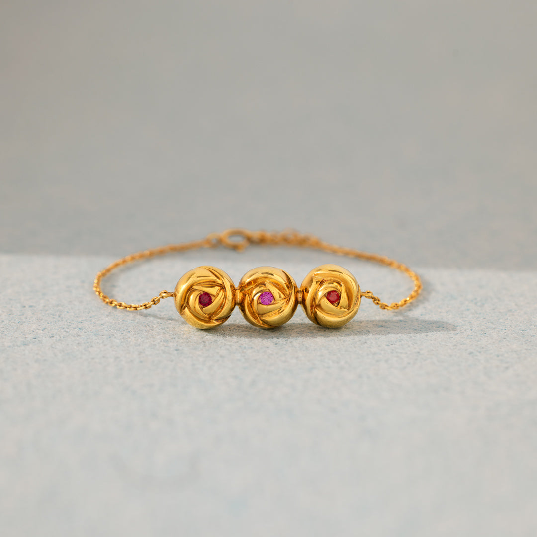 Mama's Valentines 1-8 Birthstone Rose Bracelet