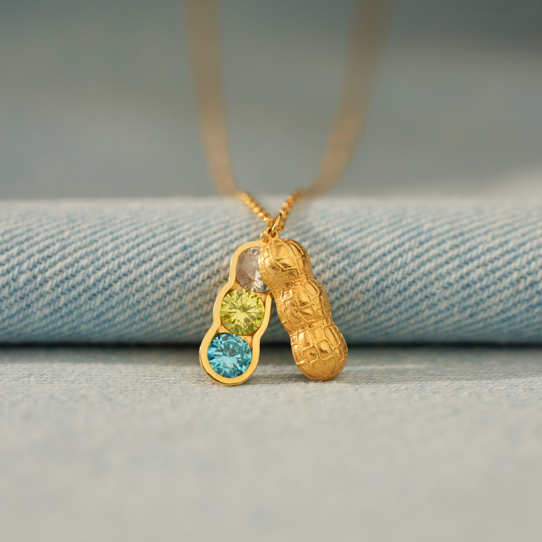 Peanut Sisters 1-5 Birthstone Peanut Necklace