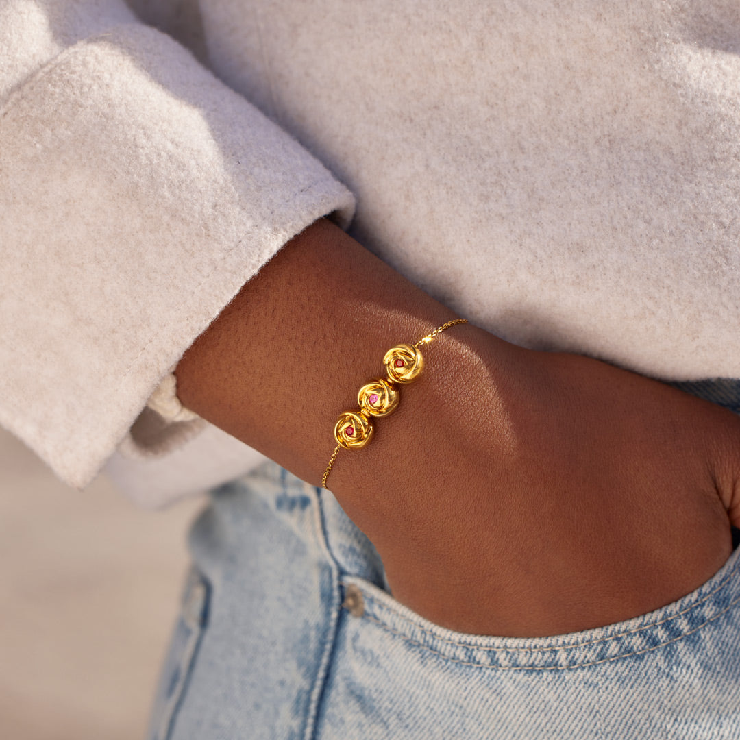 Mama's Valentines 1-8 Birthstone Rose Bracelet