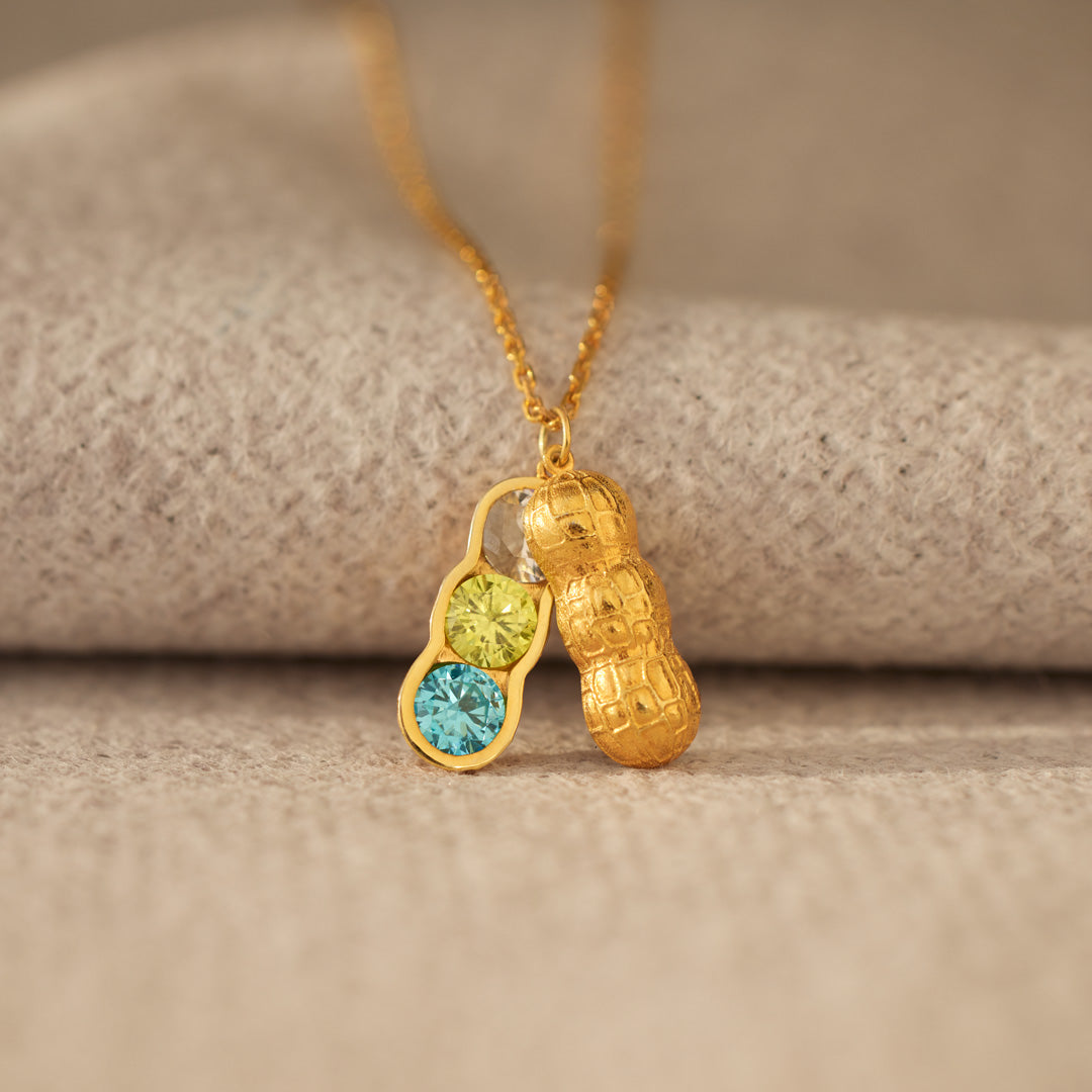 Peanut Sisters 1-5 Birthstone Peanut Necklace