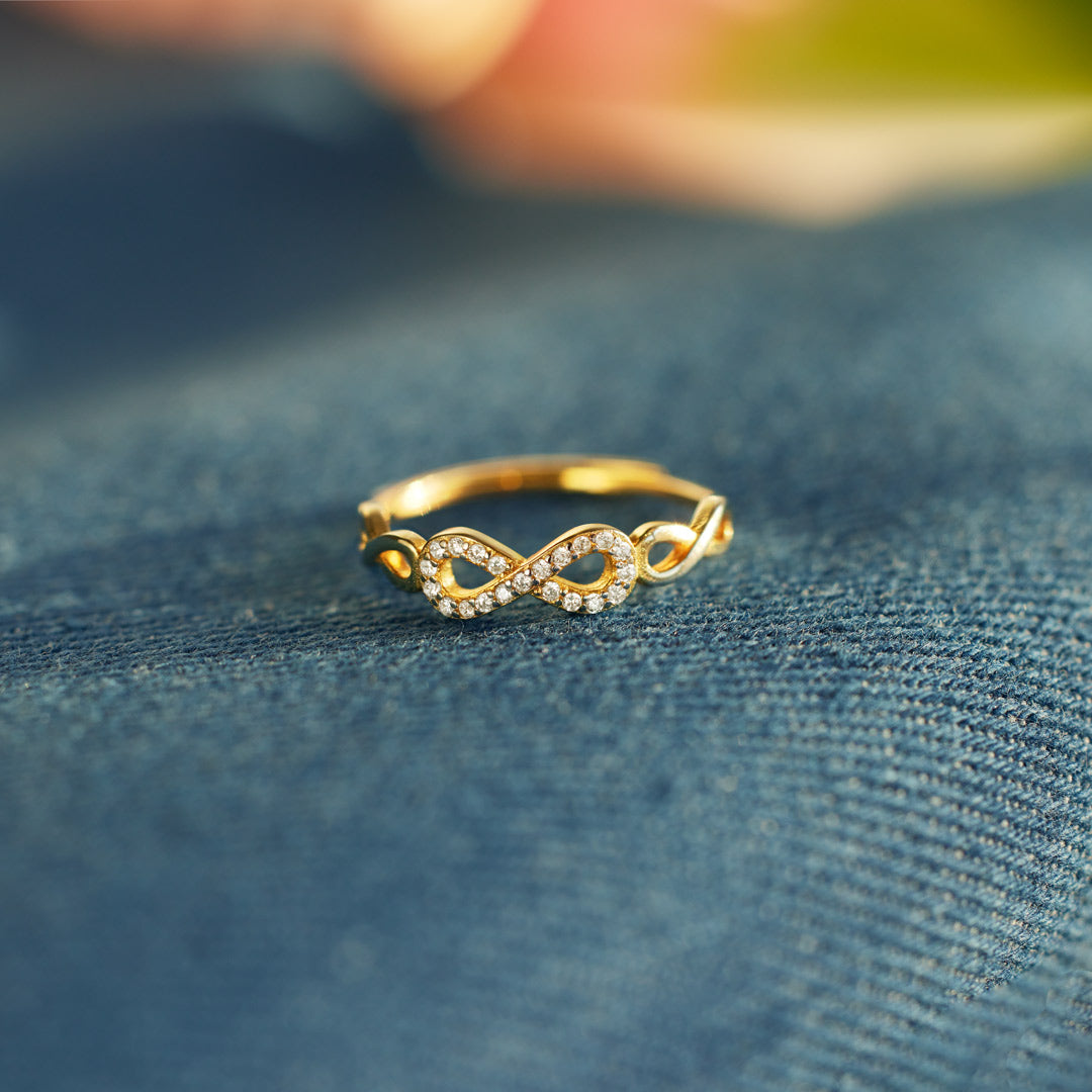 Forever & Always Christmas Infinity Ring Band
