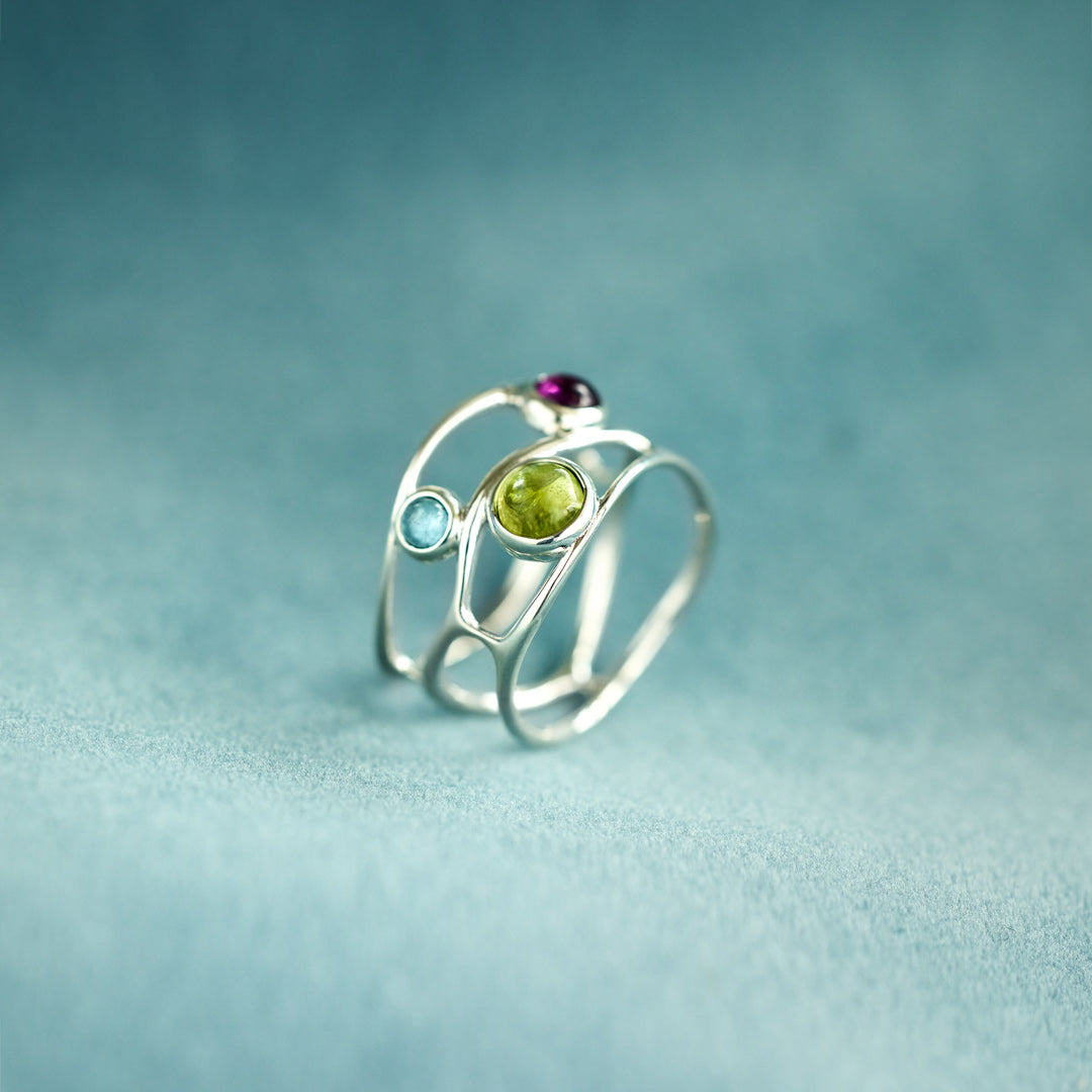 Triple Stone Cocktail Ring
