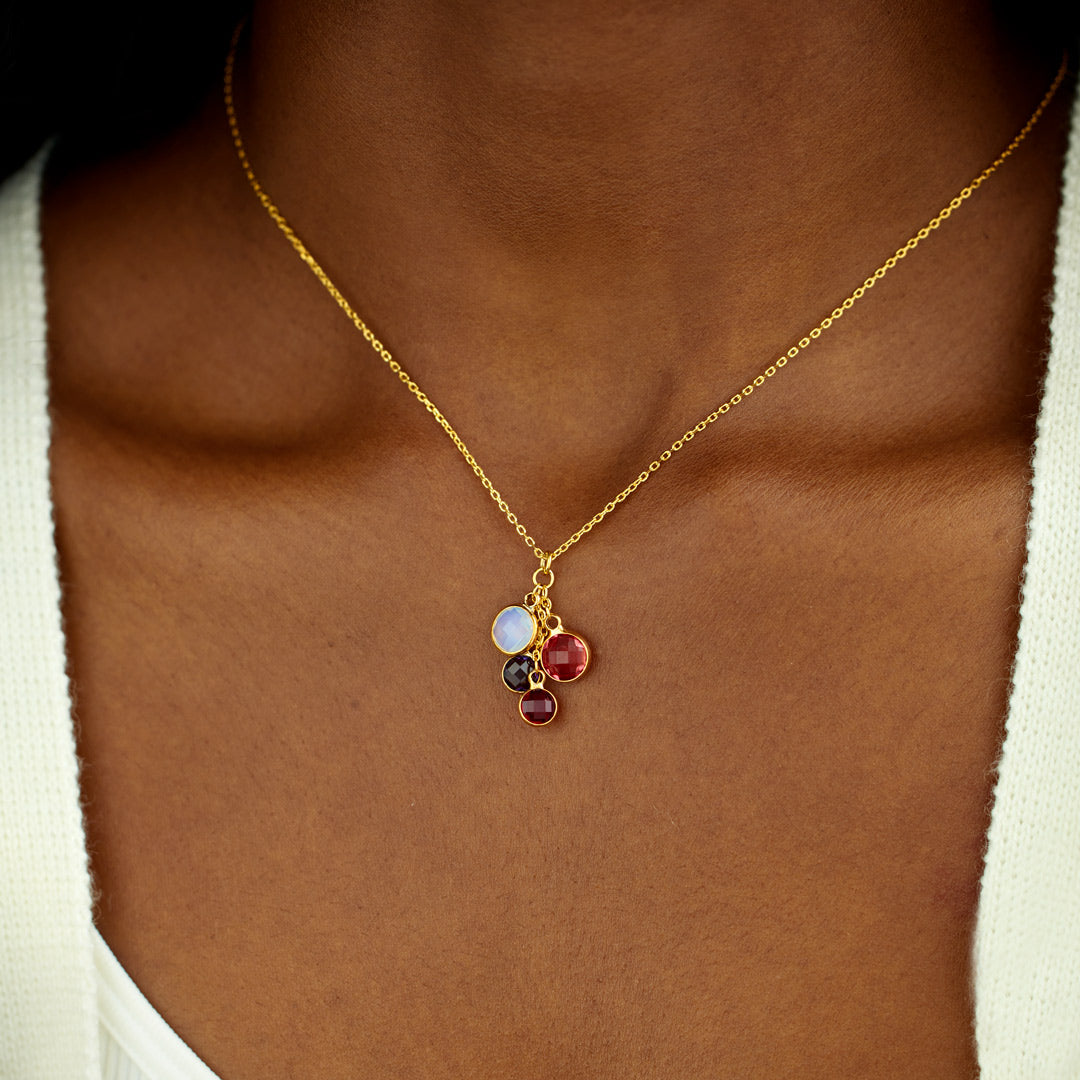 1-8 Birthstones Cascade Necklace