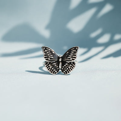 Black Butterfly Ring