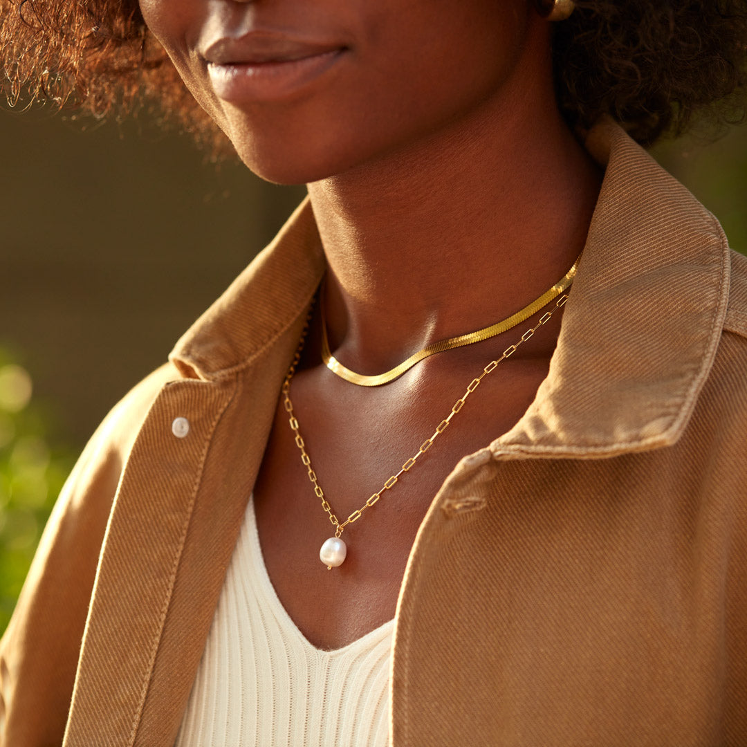 Pearl Layered Necklace Set