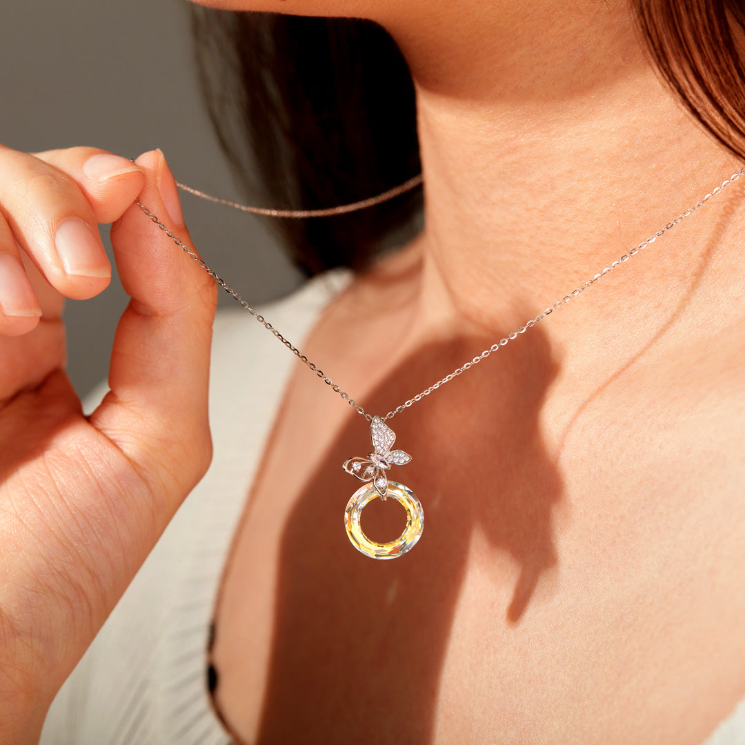 Crystal Butterfly Necklace