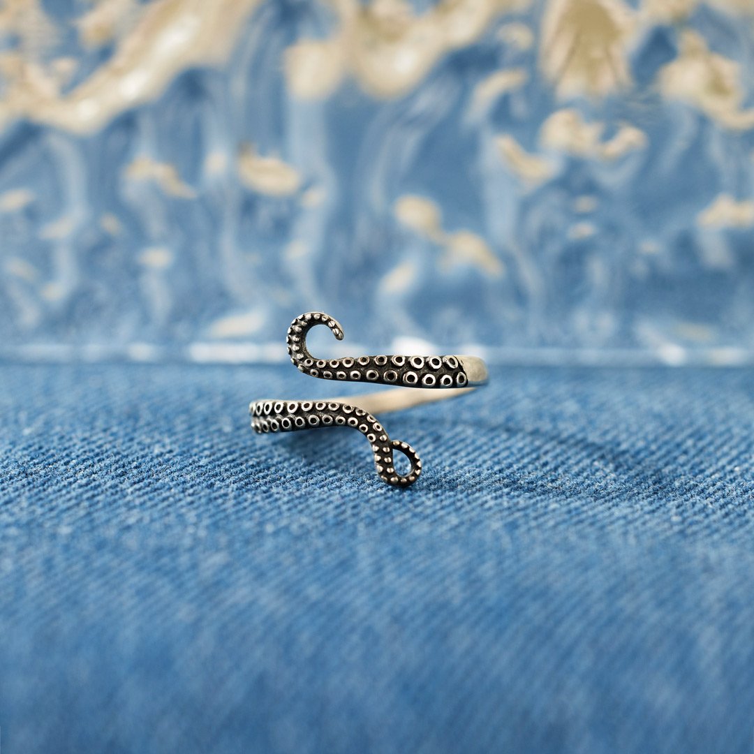 Sterling Silver Octopus Ring