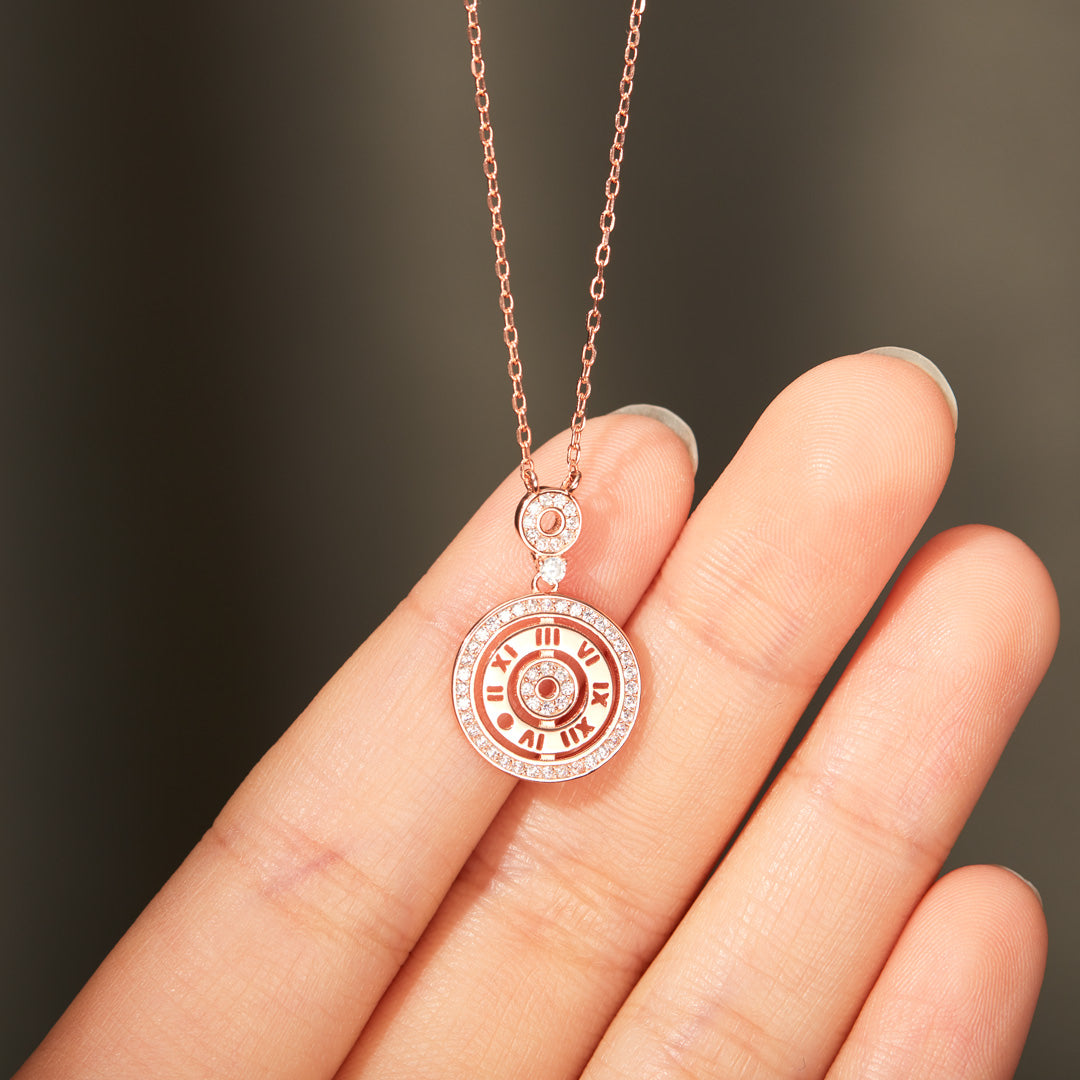 Lucky Charm Roman Numerals Necklace