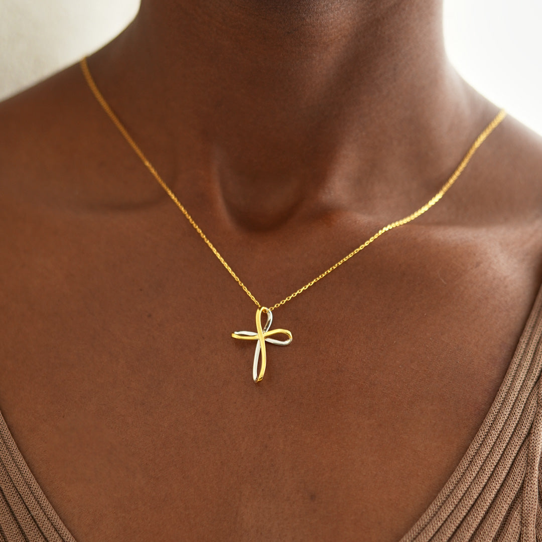 Let Go & Let God Cross Necklace