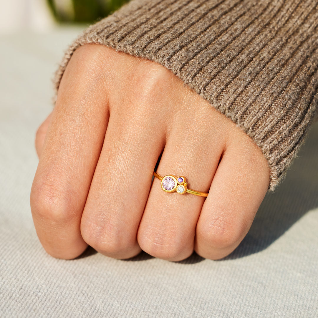 1-7 Birthstones Dots Mothers Ring-Specialized Mother’s day Gift