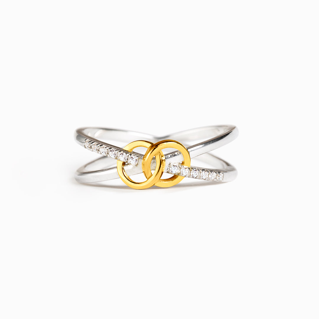 Linked Together Interlocking Promise Ring