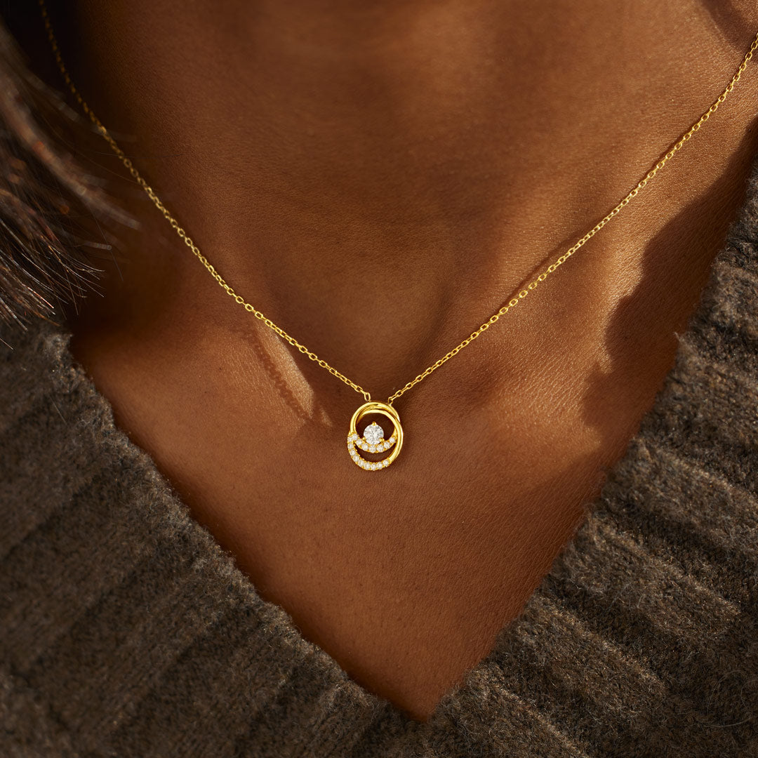 You're That Part Of Me Double Halo Necklace