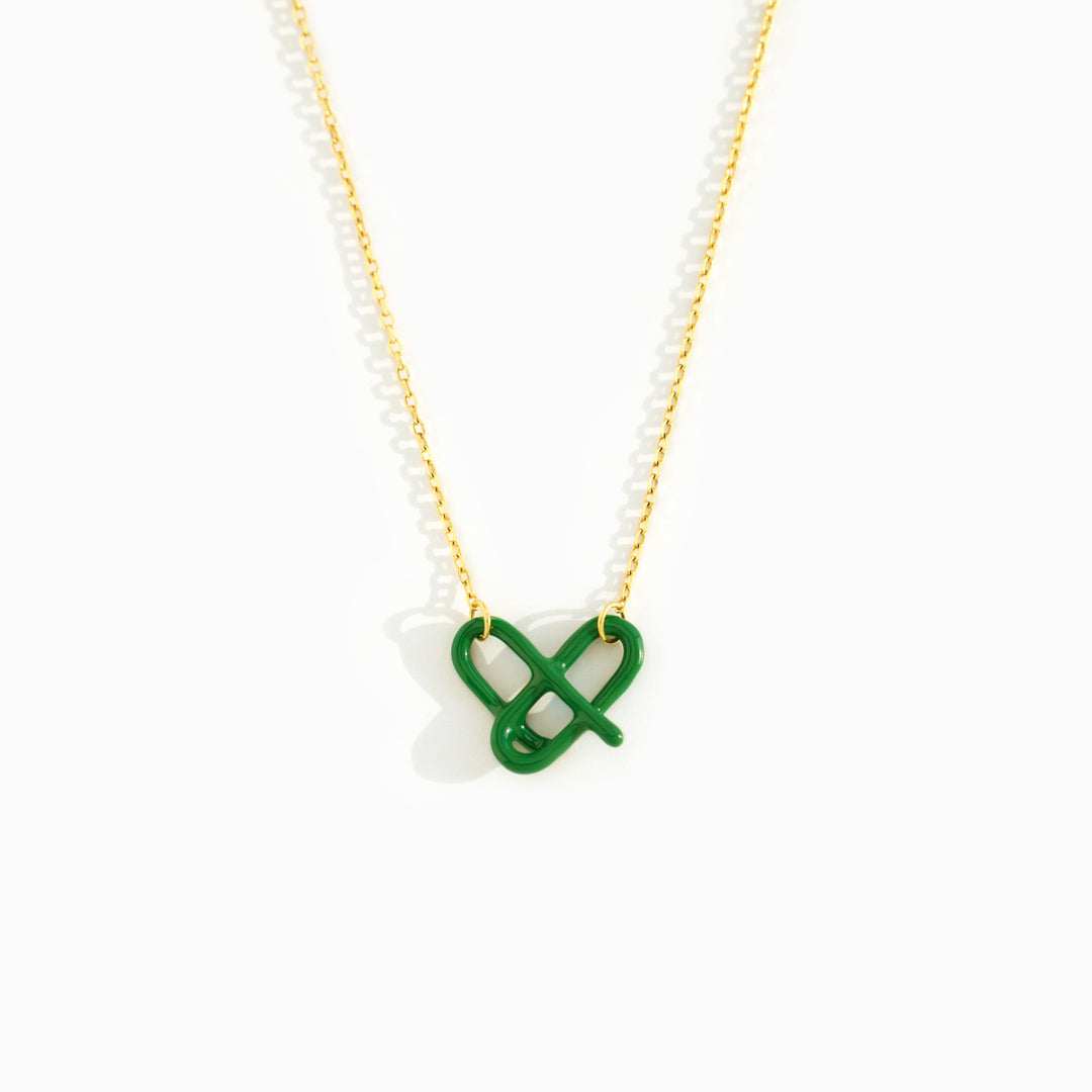 Our Friendship Paperclip Heart Necklace