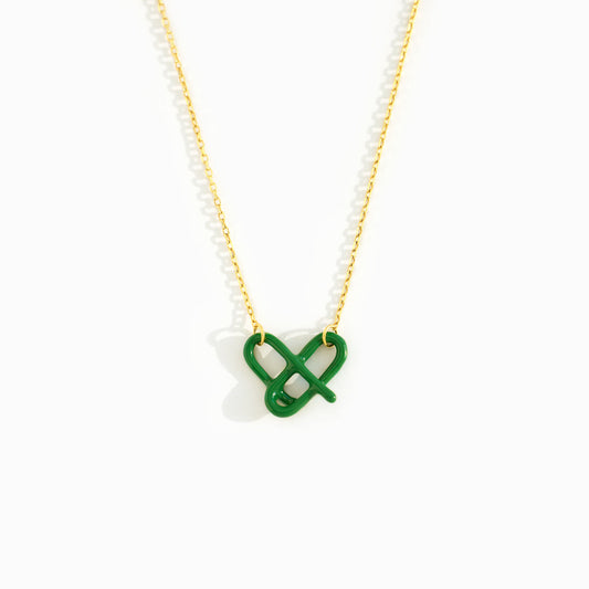 Our Friendship Paperclip Heart Necklace