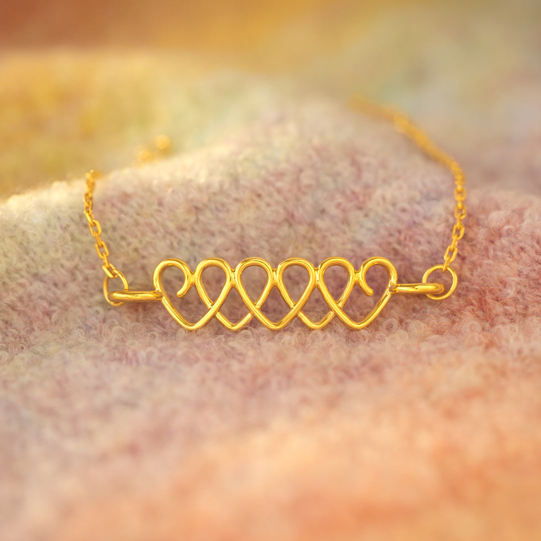 Love You The Way You Are Linked Hearts Bracelet