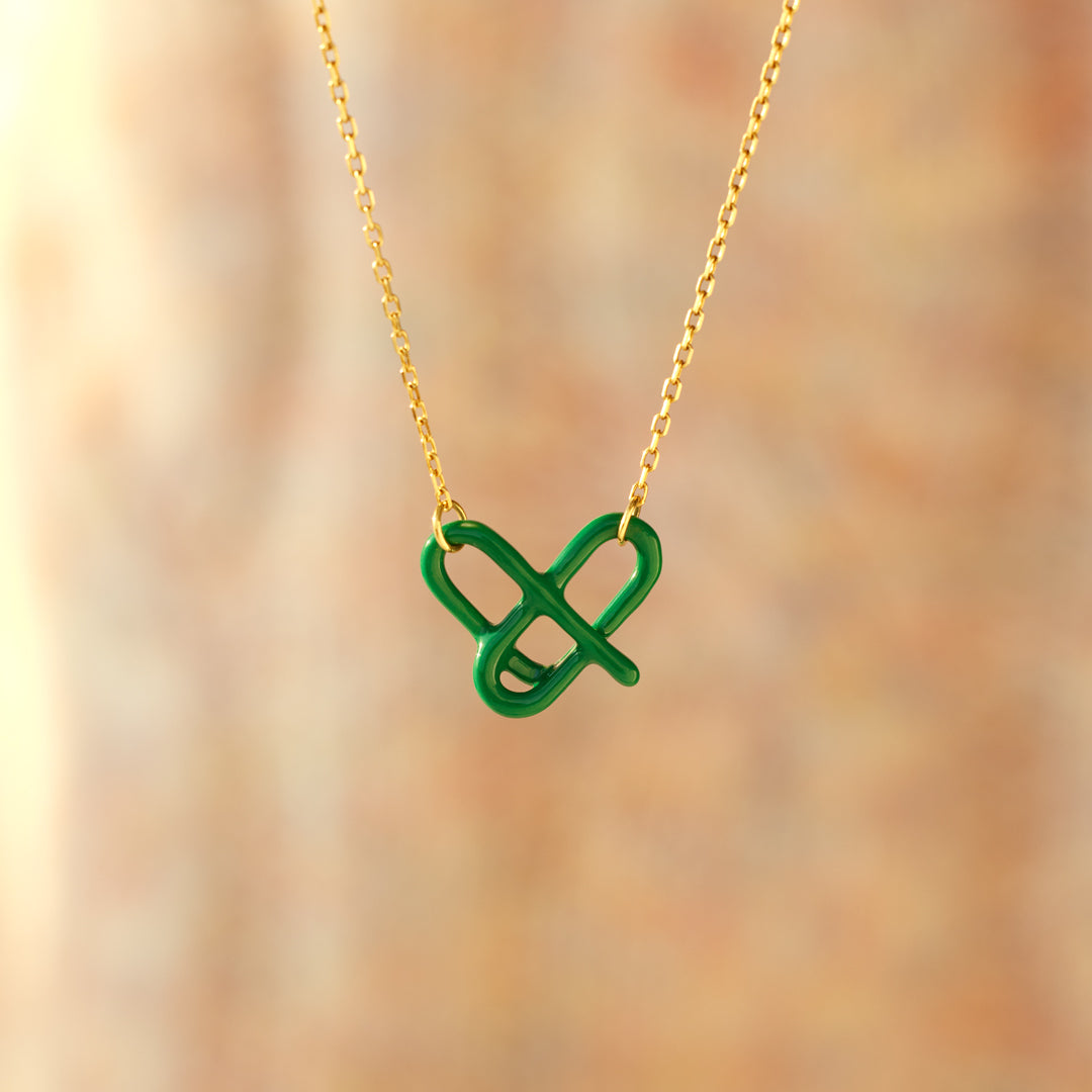 Our Friendship Paperclip Heart Necklace