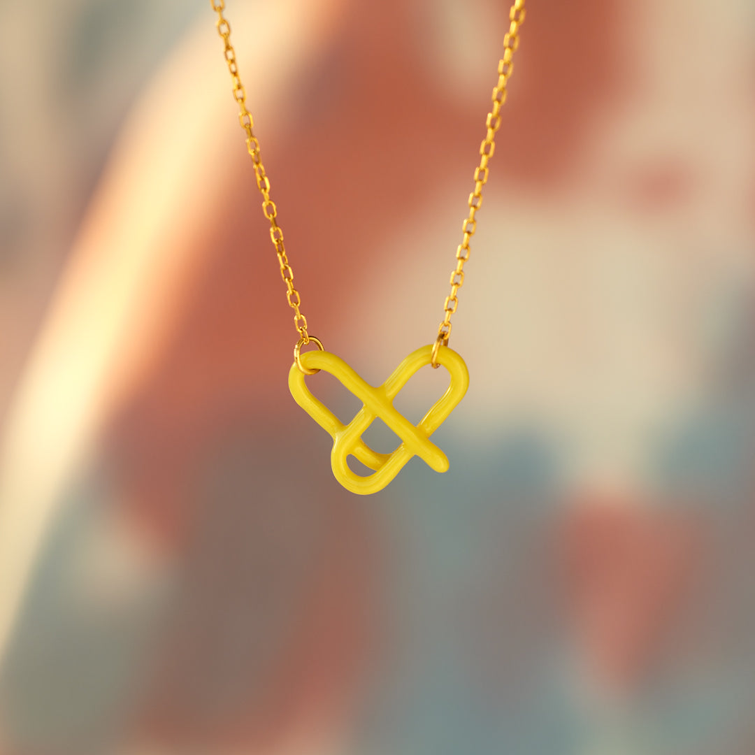 Our Friendship Paperclip Heart Necklace