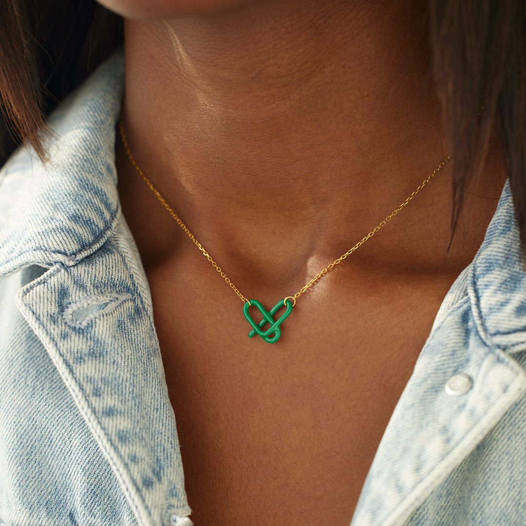 Our Friendship Paperclip Heart Necklace