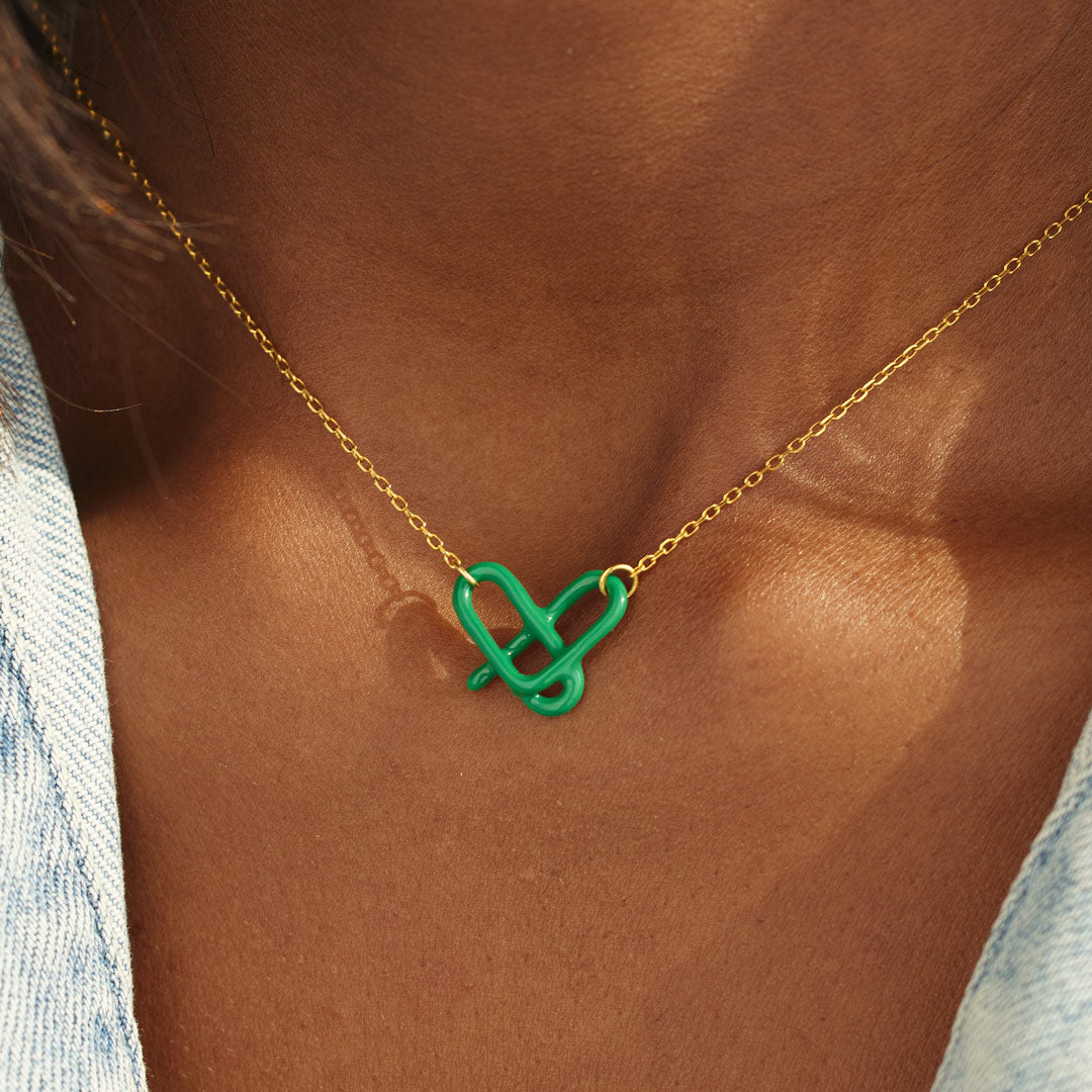Our Friendship Paperclip Heart Necklace