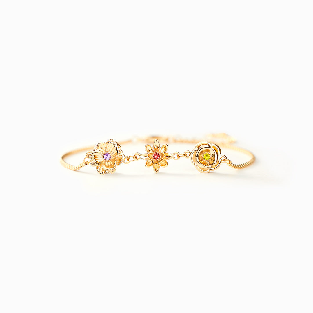 Friendship Garden 1-10 Three-Dimensional Birth Flowers Bracelet