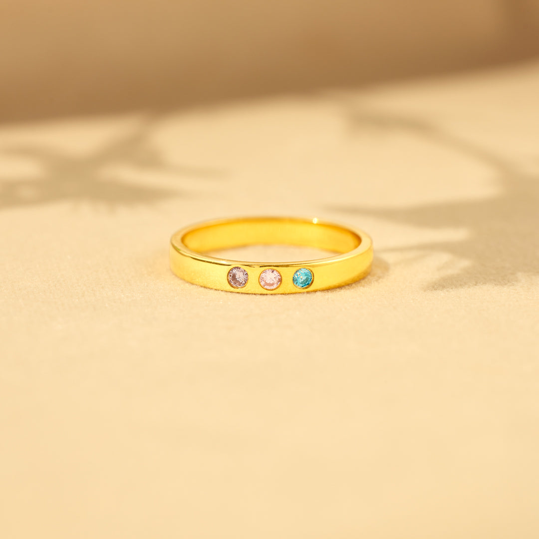 1-7 Birthstones Ring Band