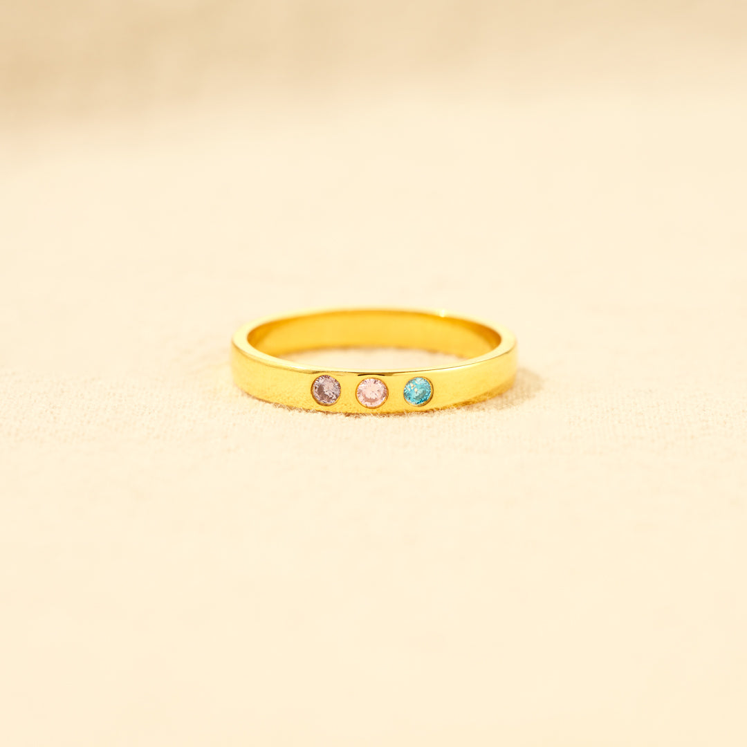 1-7 Birthstones Ring Band