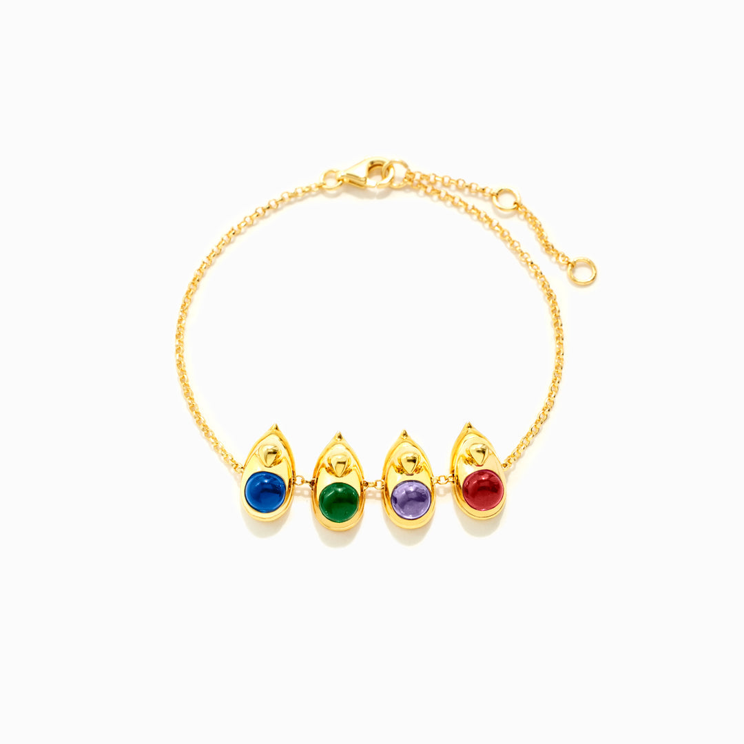 Nana's Favorite Peeps 1-8 Little Chicken Birthstone Bracelet