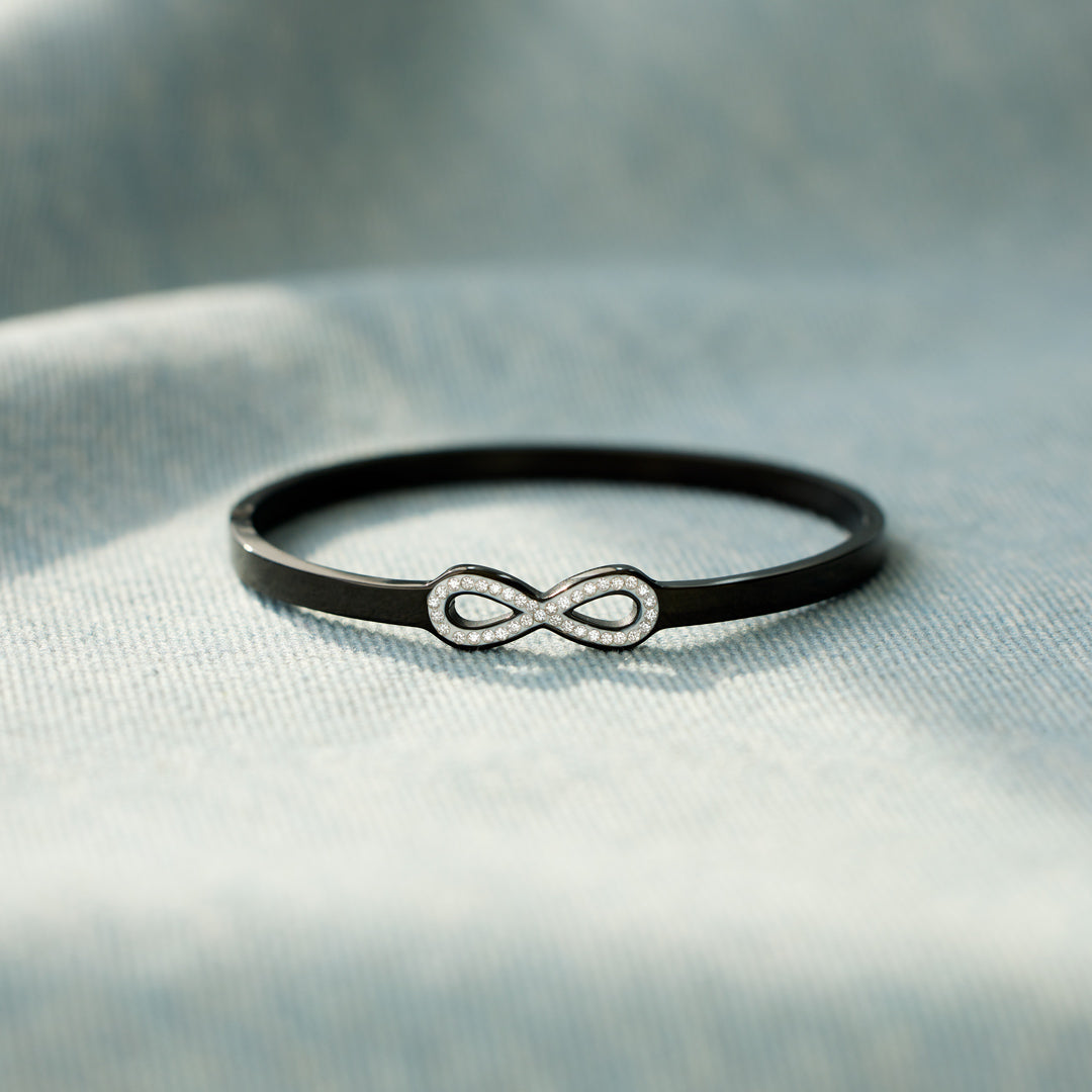 Love Built To Last Forever Infinity Black Brcelet
