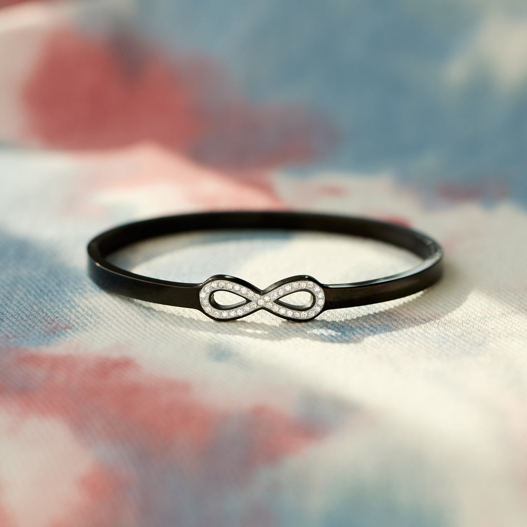 Love Built To Last Forever Infinity Black Brcelet