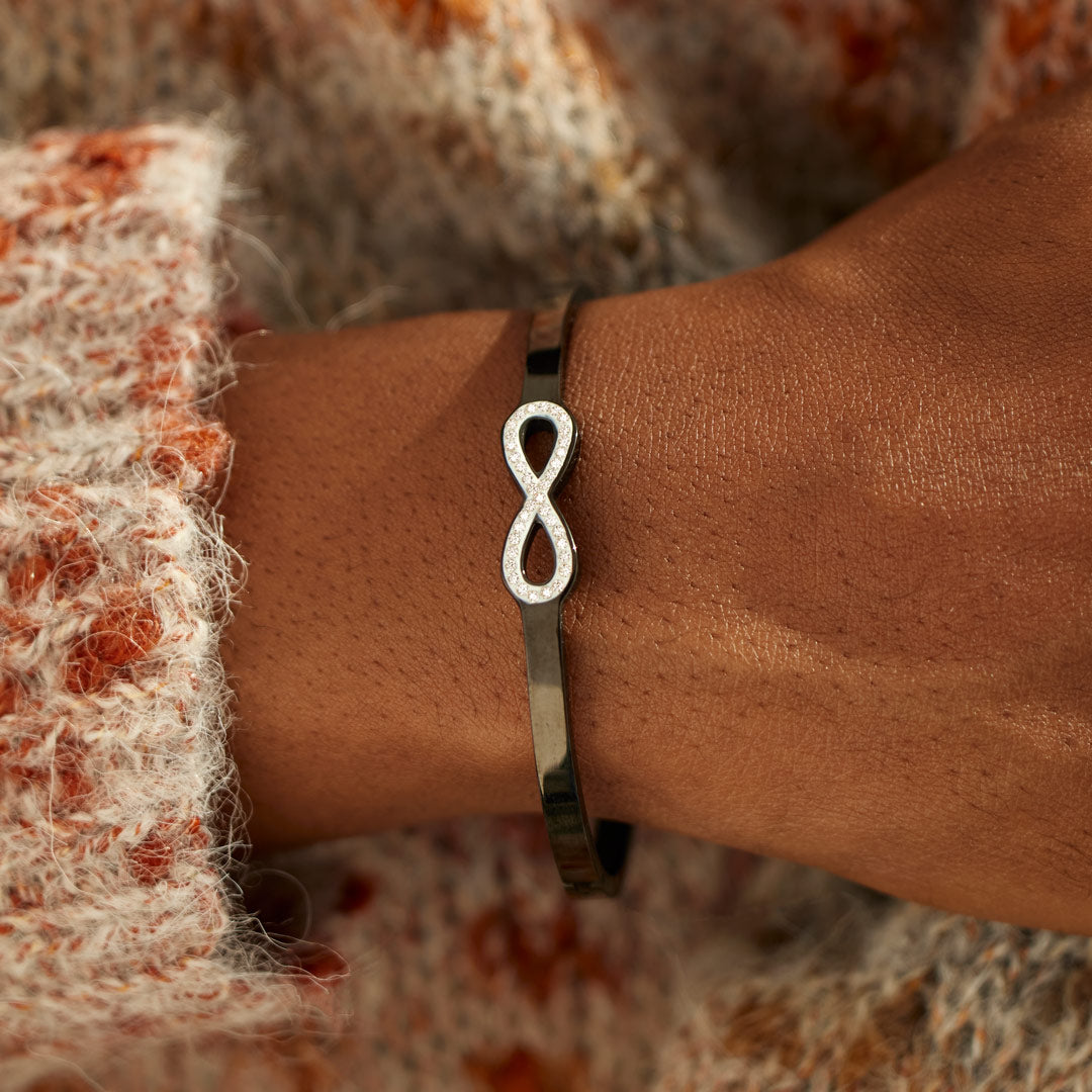 Love Built To Last Forever Infinity Black Brcelet