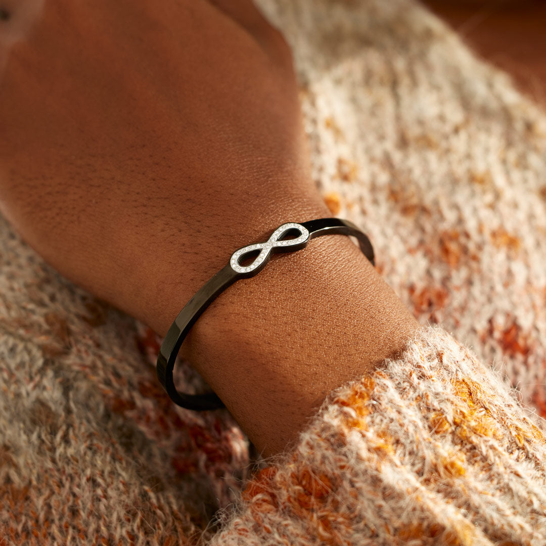 Love Built To Last Forever Infinity Black Brcelet