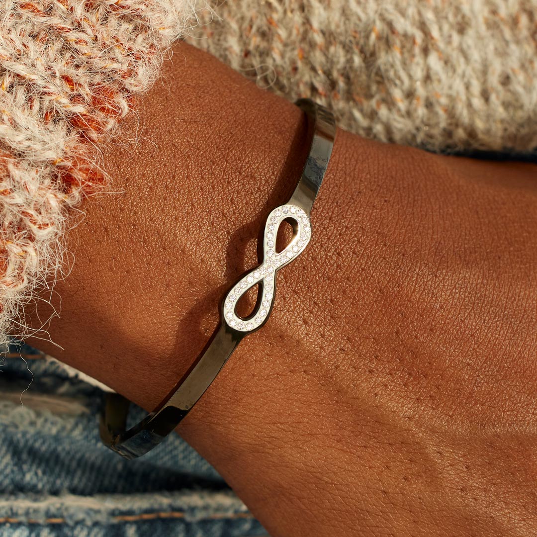 Love Built To Last Forever Infinity Black Brcelet