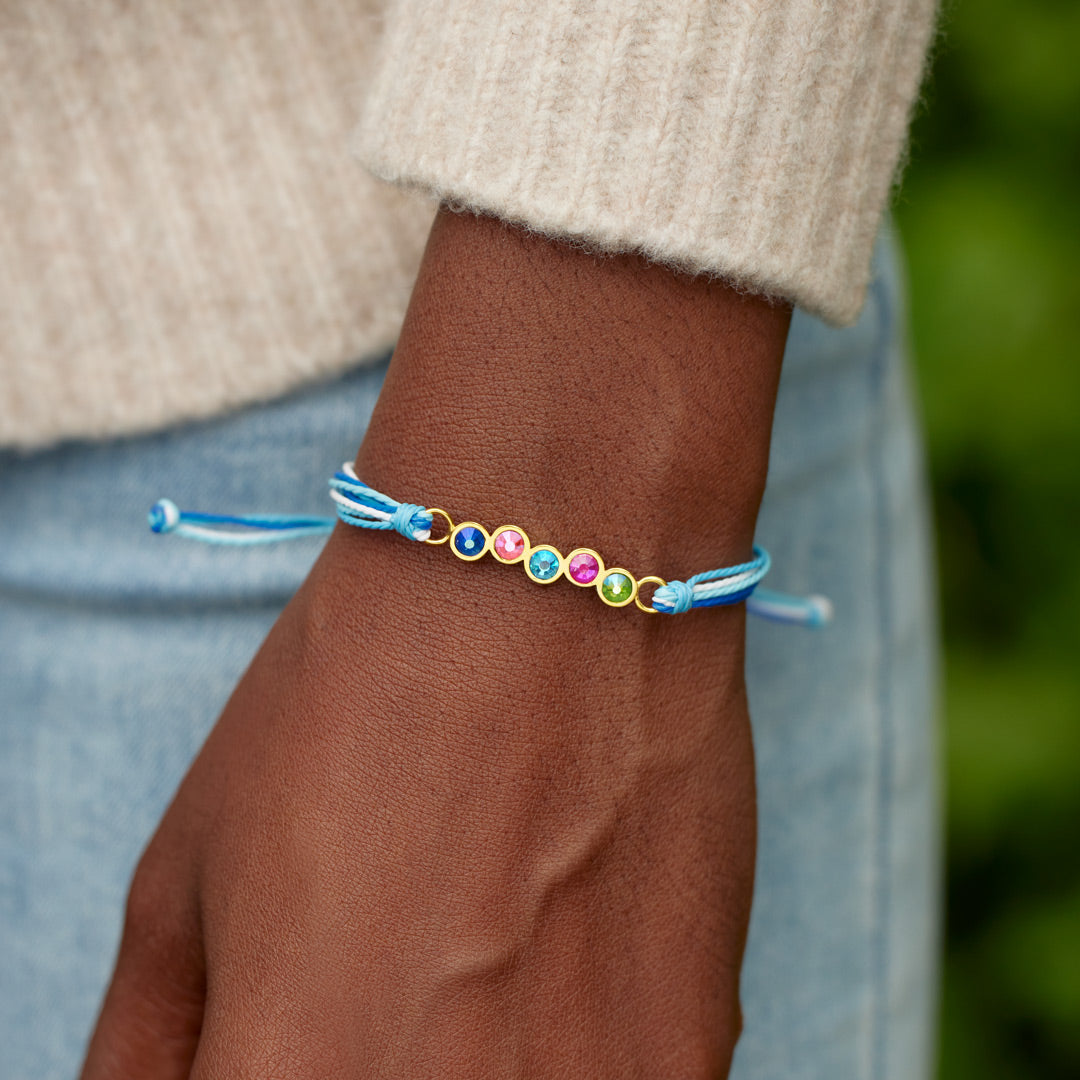 1-6 Crystal Birthstones Bracelet