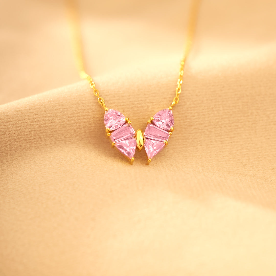 She Made Broken Beautiful Radiant Butterfly Necklace