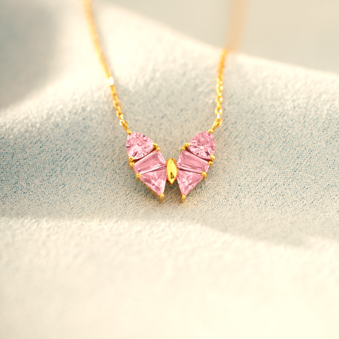She Made Broken Beautiful Radiant Butterfly Necklace