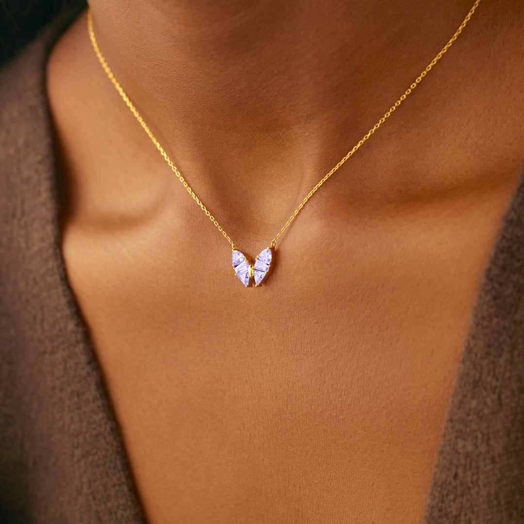 She Made Broken Beautiful Radiant Butterfly Necklace