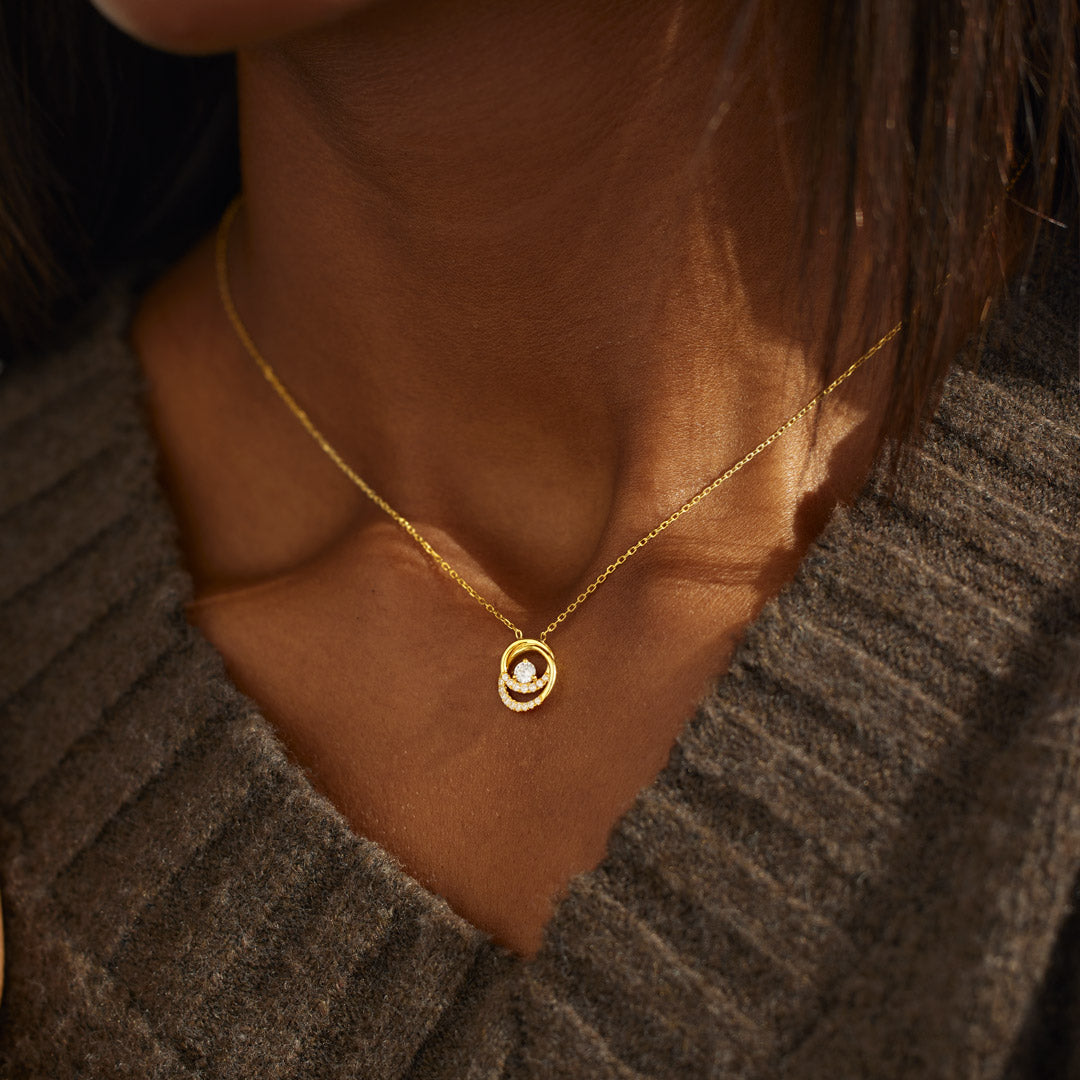 You're That Part Of Me Double Halo Necklace