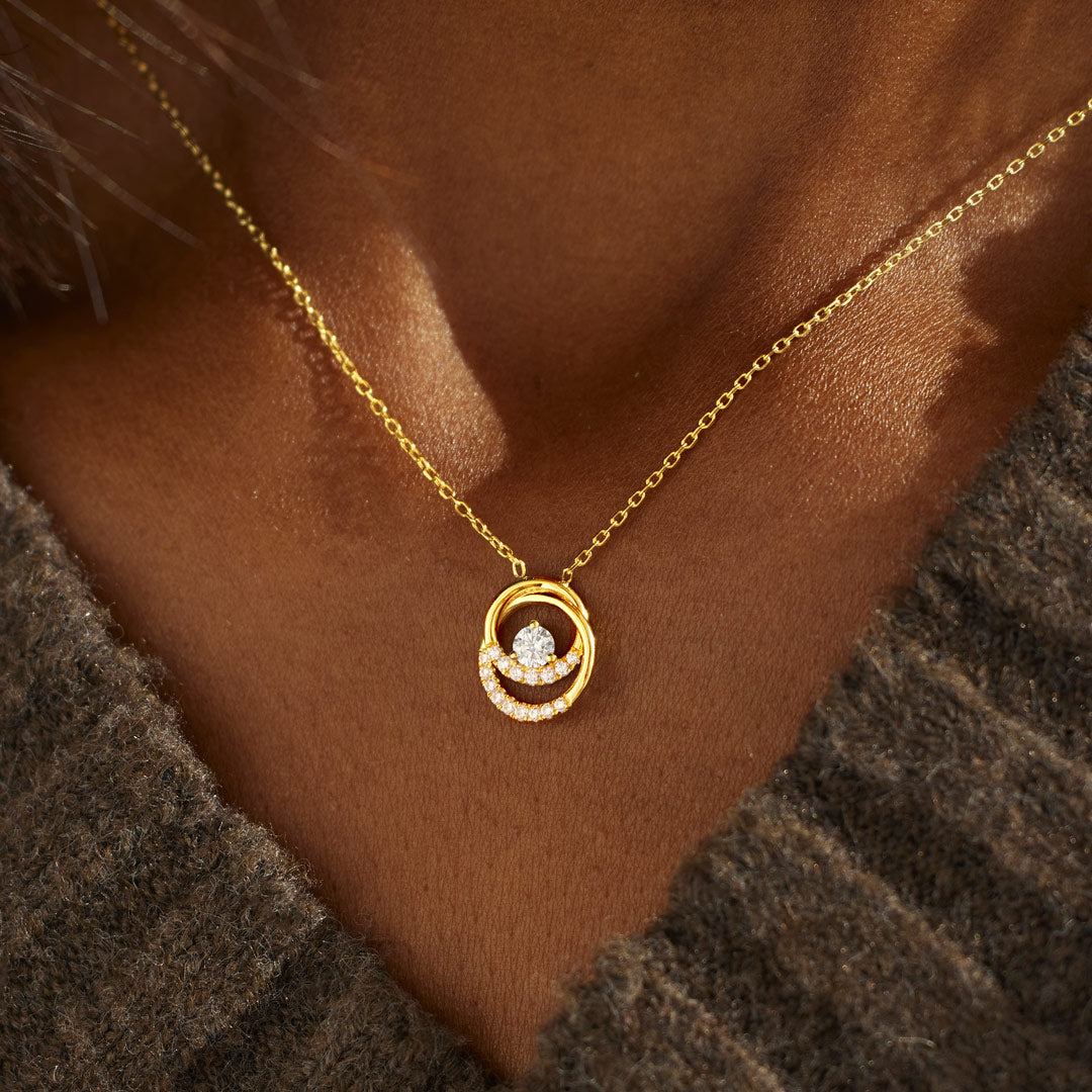 You're That Part Of Me Double Halo Necklace