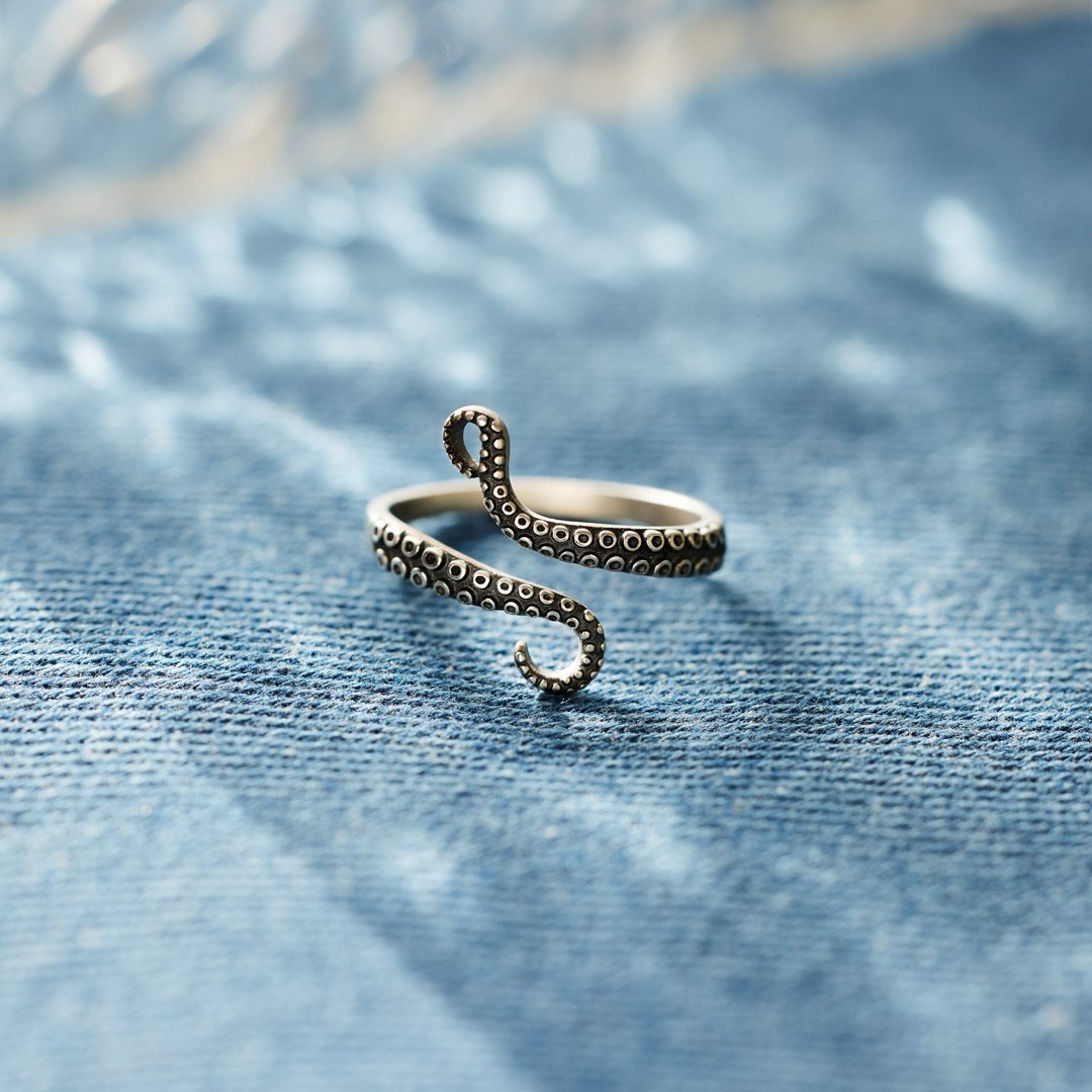 Sterling Silver Octopus Ring