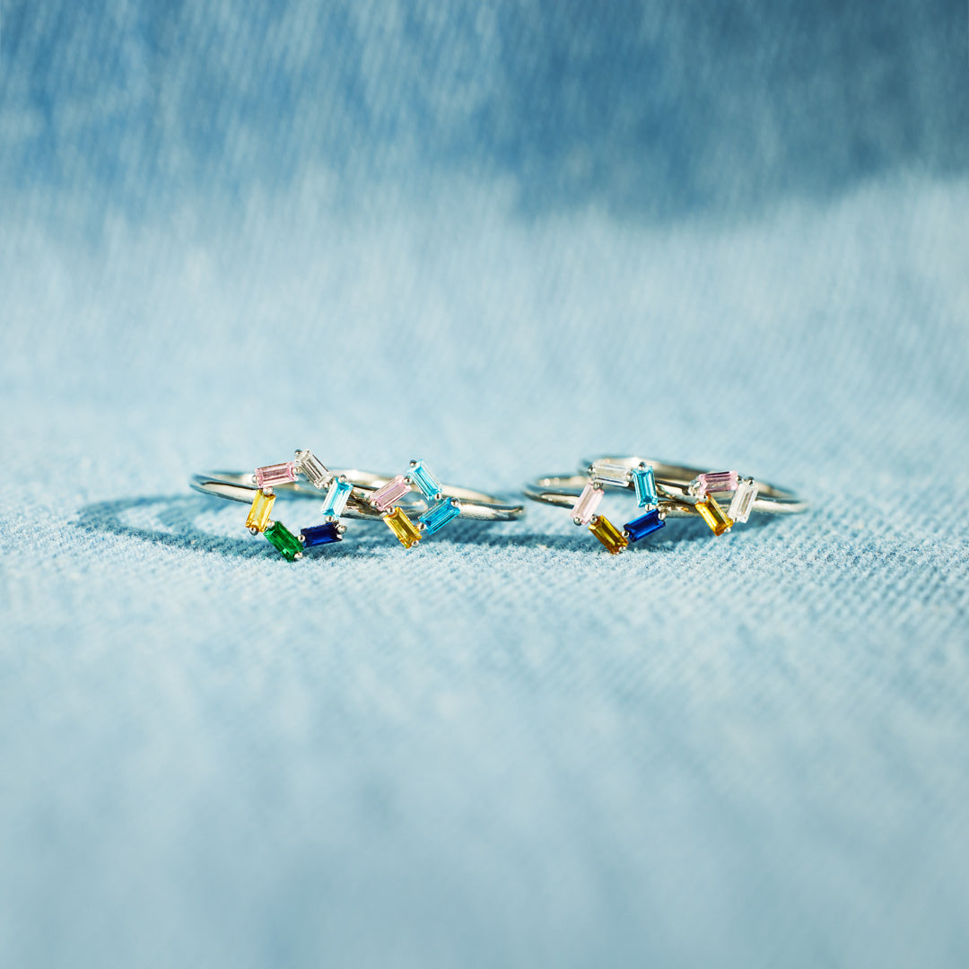 3-6 Baguette Birthstones Ring