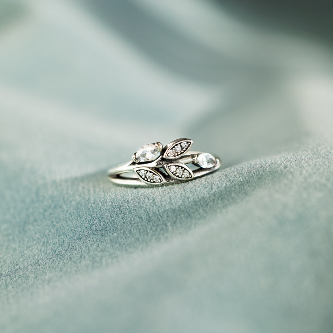 Grow Through What You Go Through Antique Leaf Ring